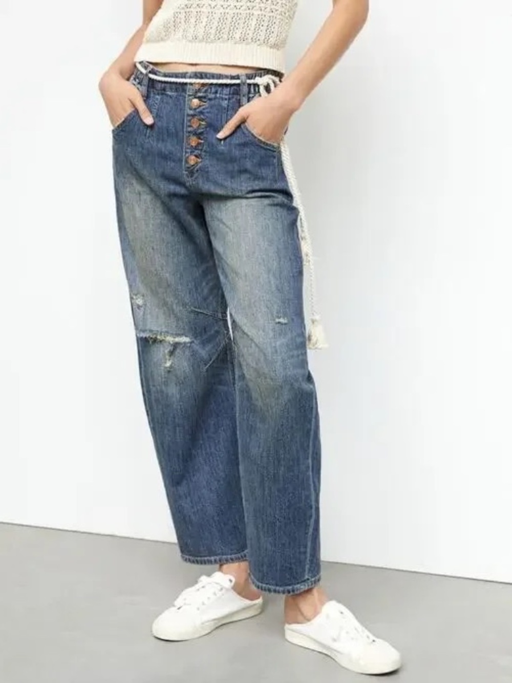 Pilcro / Anthropologie The Arch Barrel Leg Jeans